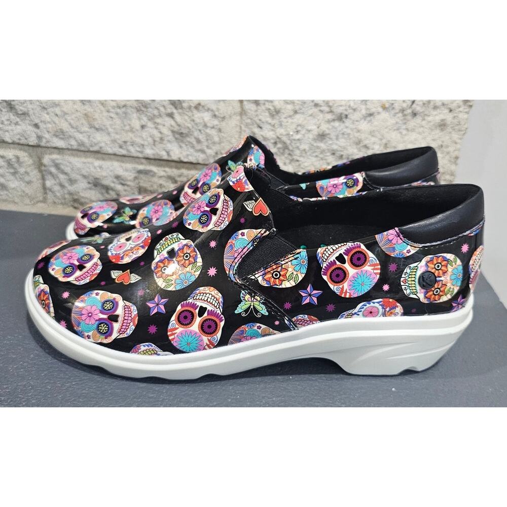 Klogs Footwear Ascent Candy Skull Patent Clogs, Nurse, Teacher, Womens Sz 7.5 - Picture 6 of 6